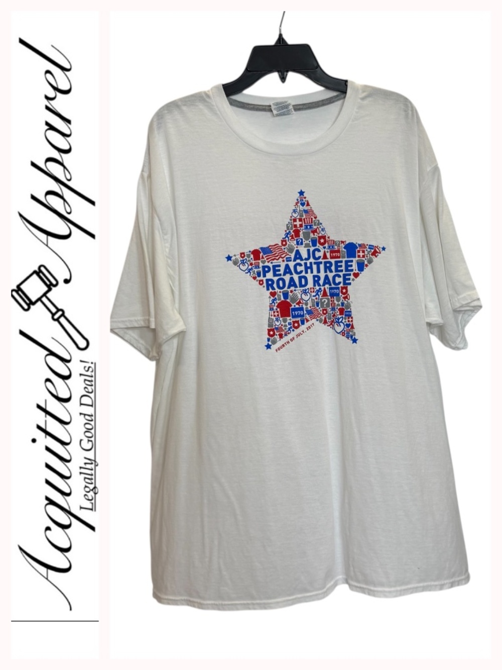 AJC Peachtree Road Race Star ATL July 4th 2017 Graphic Tee  4XL